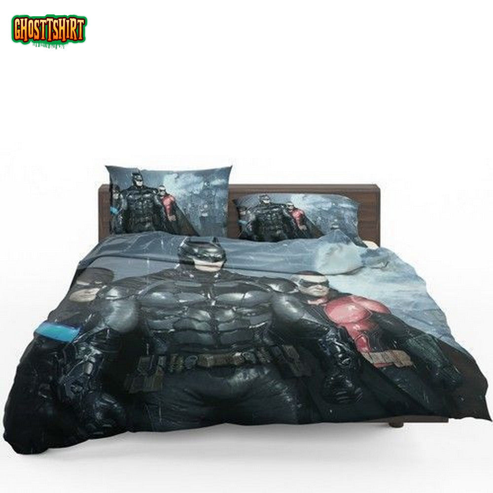 Batman And Robin Arkham Night Video Game 3D Customized Bedding Set