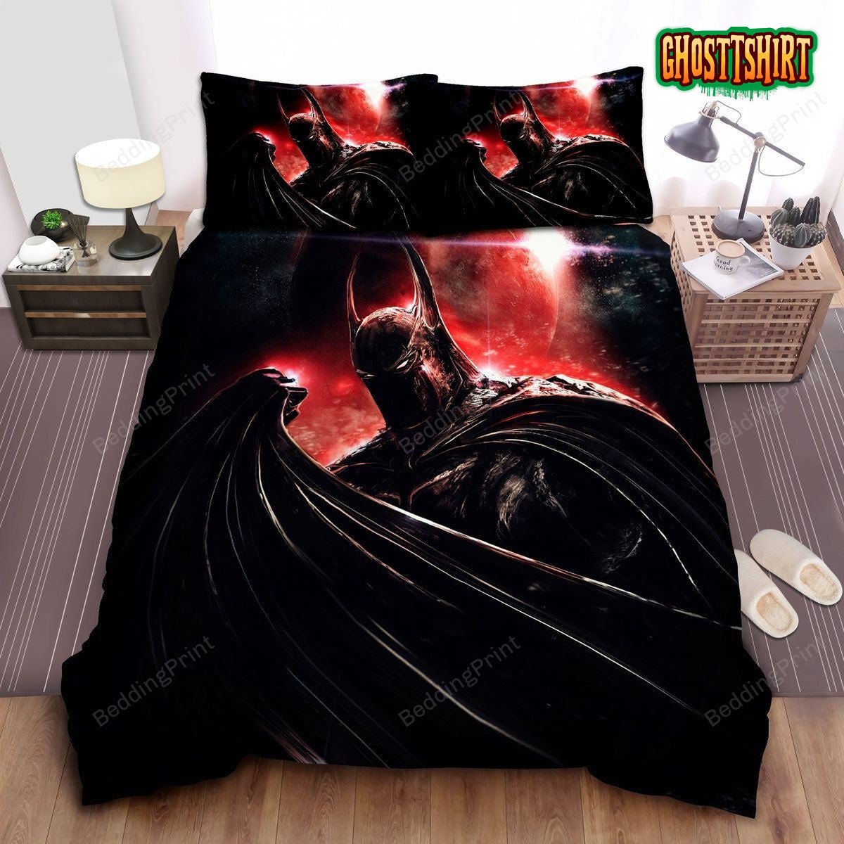 Batman Psychotic Costume Artwork Bed Sheets Duvet Cover Bedding Set