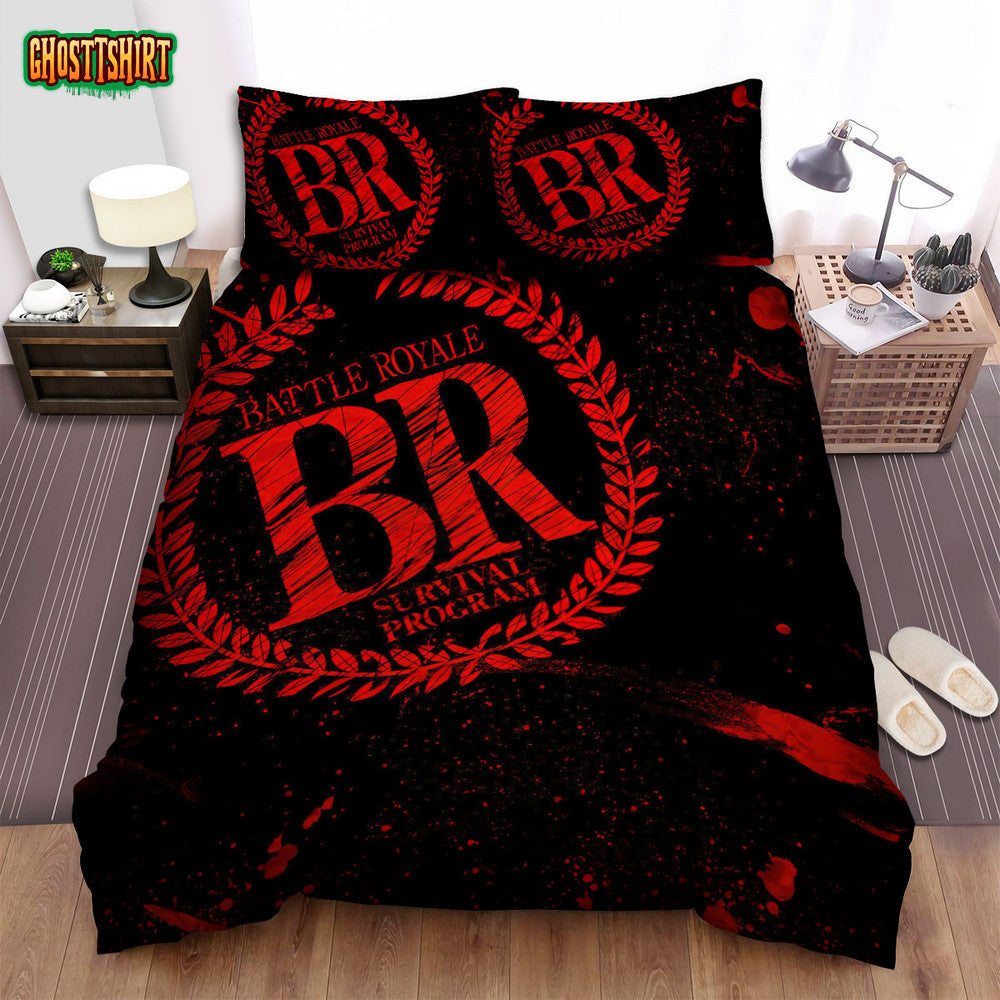 Battle Royale (2000) Movie Blooded Poster Bed Sheets Spread Comforter Duvet Cover Bedding Set