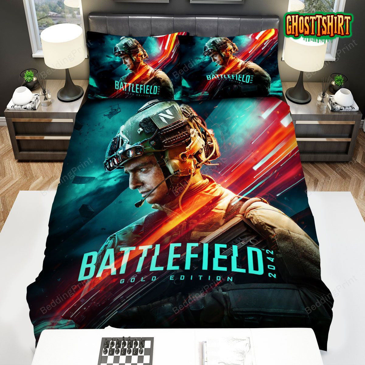 Battlefield 2042 Game Bed Sheets Duvet Cover Bedding Set