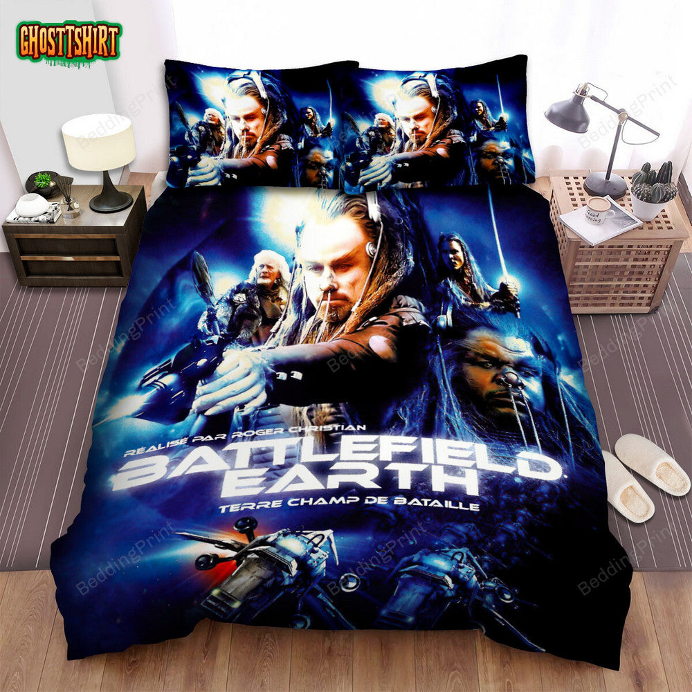 Battlefield Earth (2000) Movie Poster Bed Sheets Duvet Cover Bedding Set