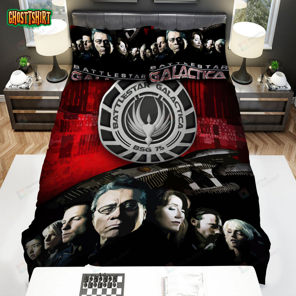 Battlestar Galactica (2004–2009) Bsg 75 Movie Poster Bed Sheets Duvet Cover Bedding Set