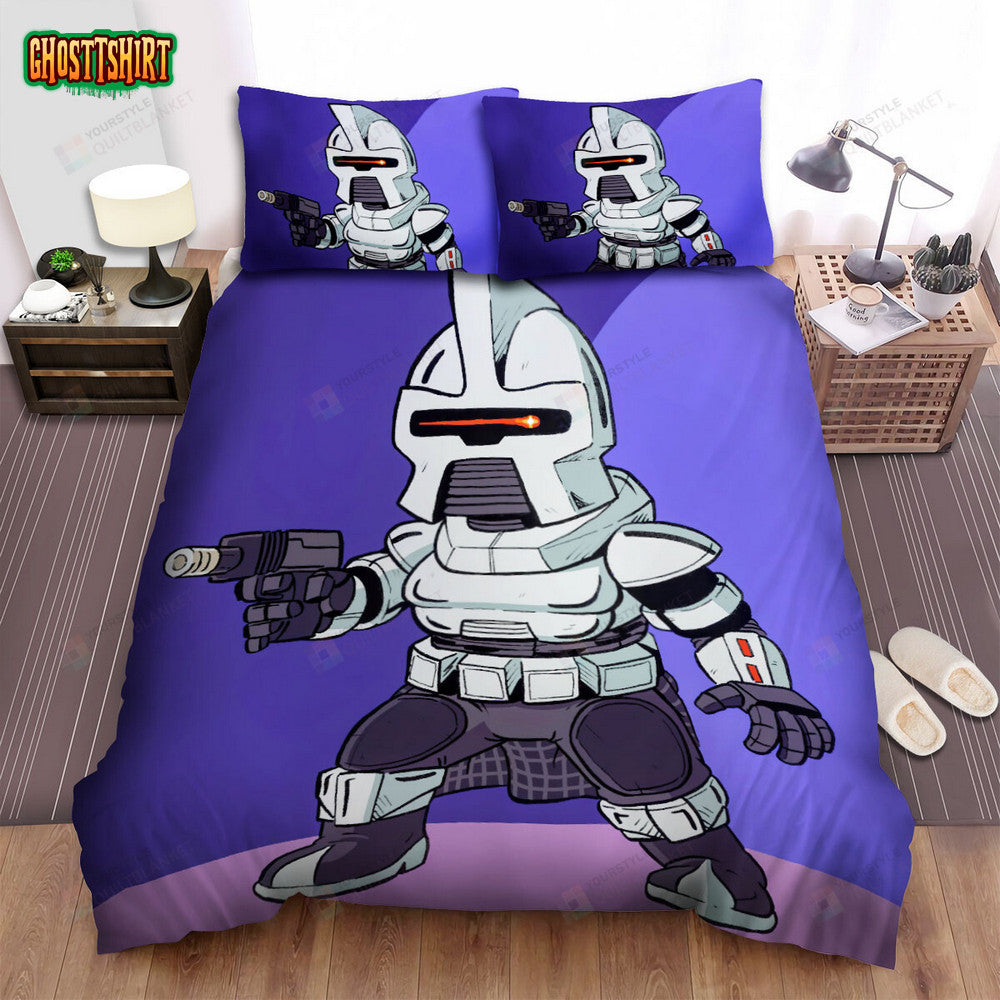 Battlestar Galactica (2004–2009) Chibi Movie Poster Bed Sheets Duvet Cover Bedding Set