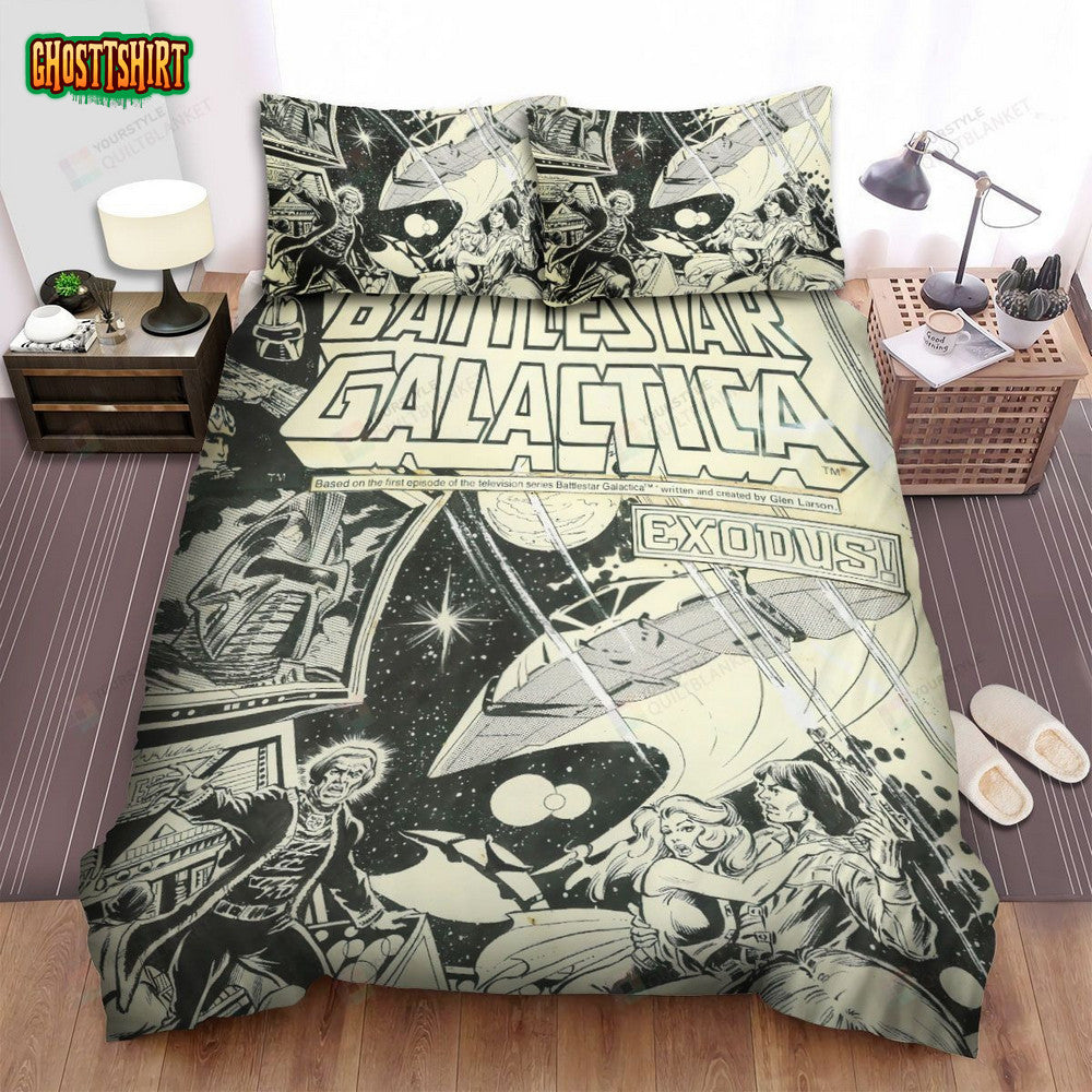 Battlestar Galactica (2004–2009) Comic Movie Poster Bed Sheets Duvet Cover Bedding Set