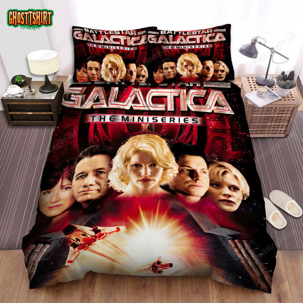 Battlestar Galactica (2004–2009) Command Movie Poster Bed Sheets Duvet Cover Bedding Set