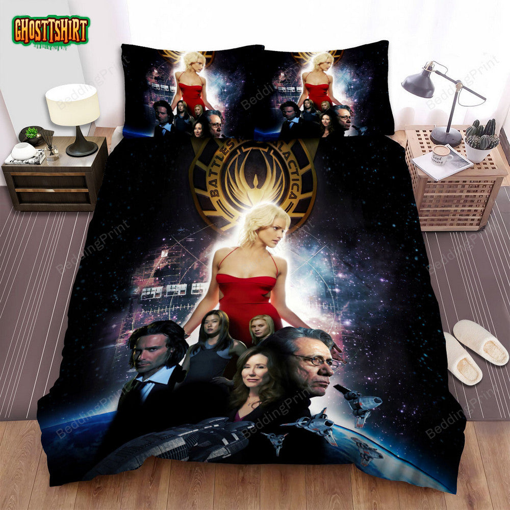 Battlestar Galactica (2004–2009) Phoenix Logo Movie Poster Bed Sheets Duvet Cover Bedding Set