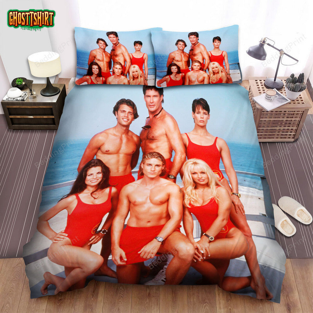 Baywatch (1989–2001) Characters Movie Poster Bed Sheets Duvet Cover Bedding Set