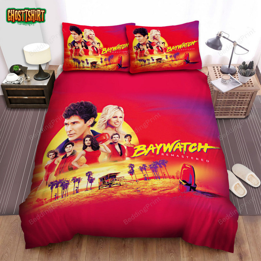 Baywatch (1989–2001) Remastered Movie Poster Bed Sheets Duvet Cover Bedding Set