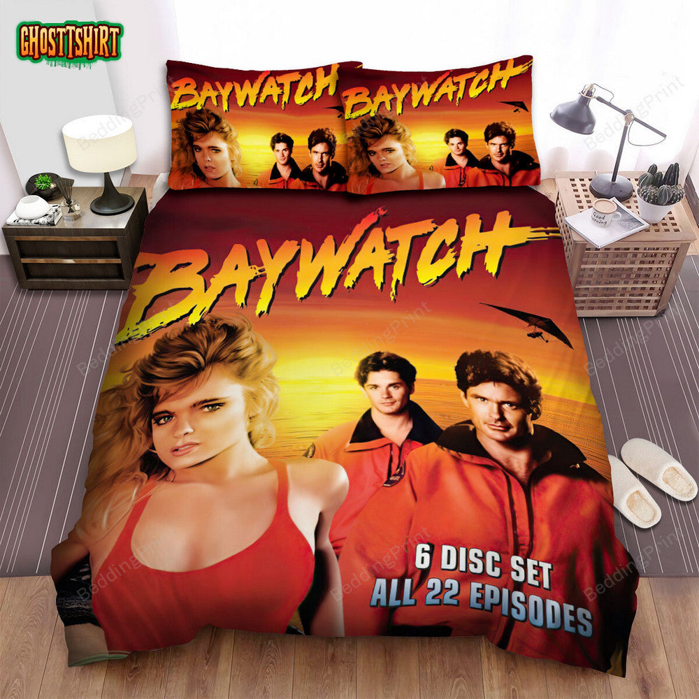 Baywatch (1989–2001) The Complete Season Two Movie Poster Bed Sheets Duvet Cover Bedding Set