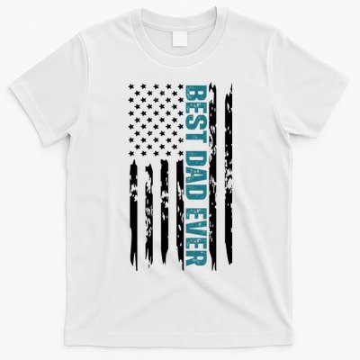 Best Dad Ever American Flag T-Shirt