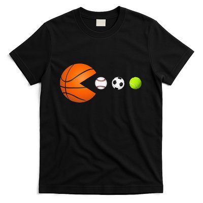 Basketball Eating all sports Balls Gamer funny T-Shirt