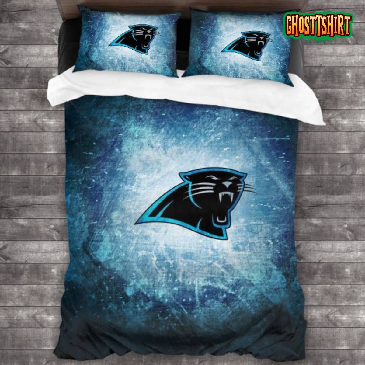 Bedding Sets with 3 Pieces NFL Carolina Panthers Logo Bedding Set 3PCS Duvet Cover Pillowcases Comforter Cover