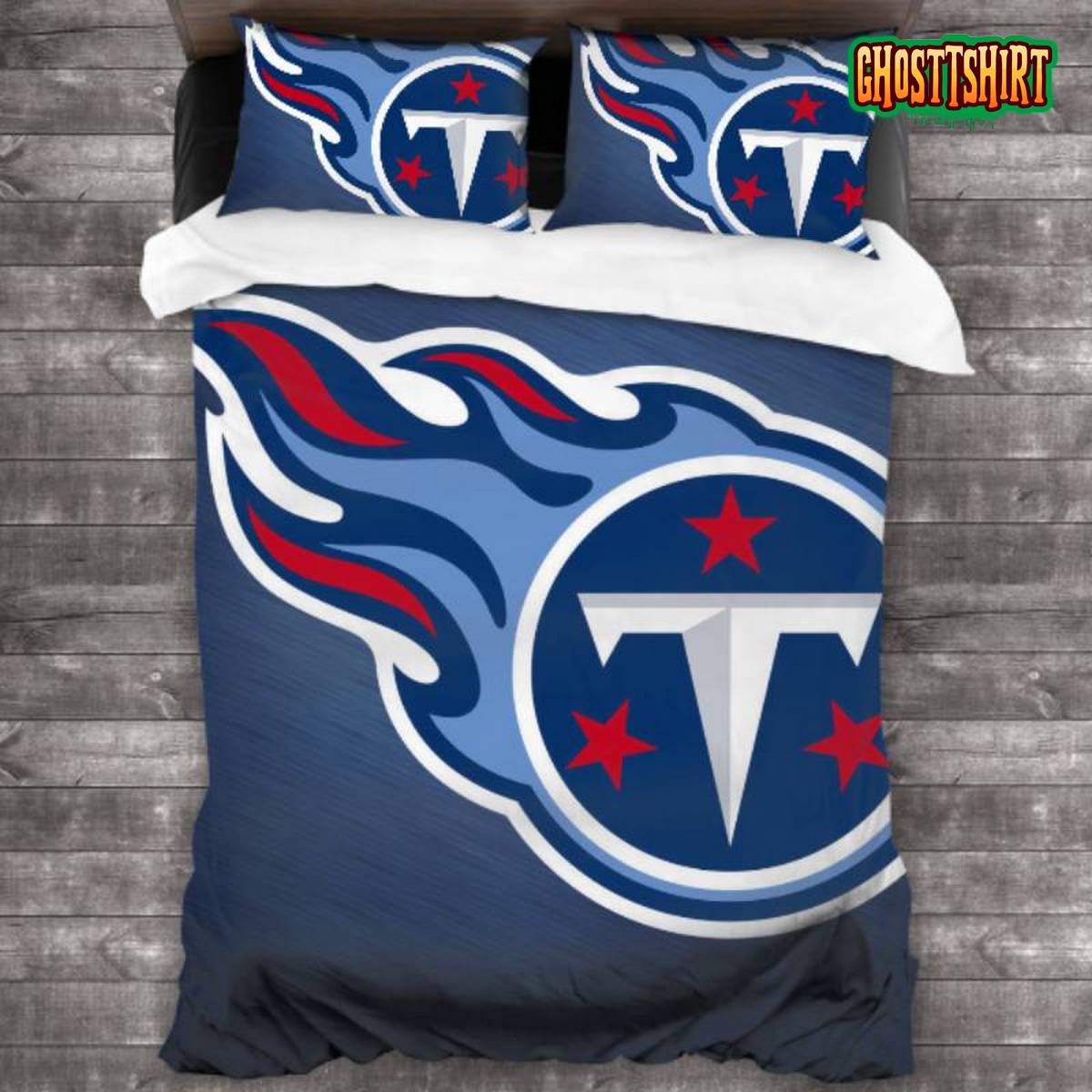 Bedding Sets with 3 Pieces Tennessee Titans Logo Bedding Set 3PCS Duvet Cover Pillowcases Comforter Cover