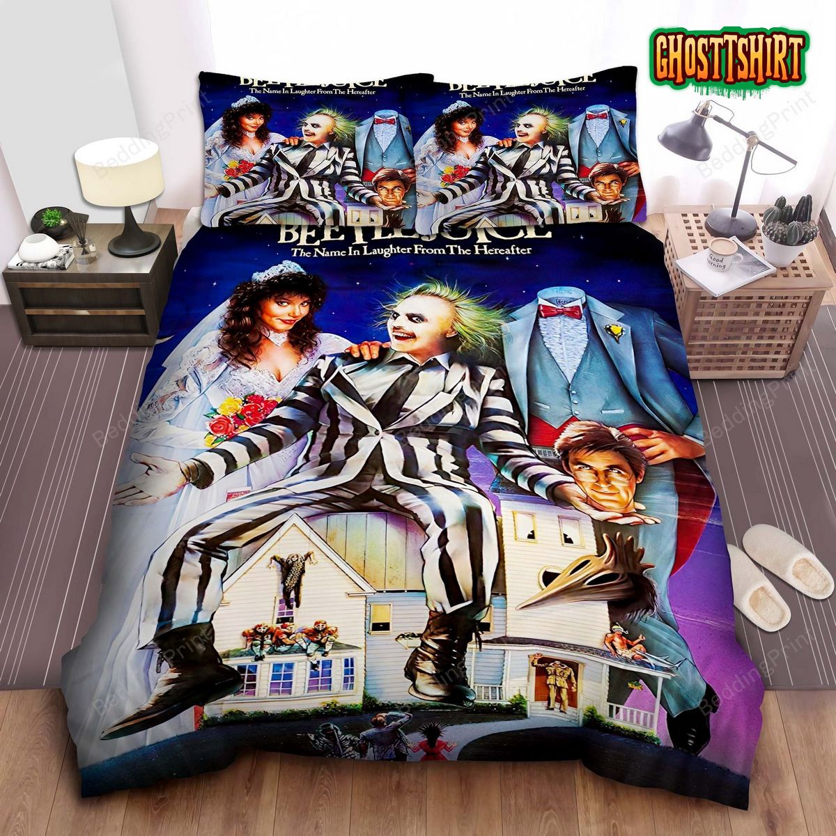 Beetlejuice Original Film Poster Bed Sheets Duvet Cover Bedding Set