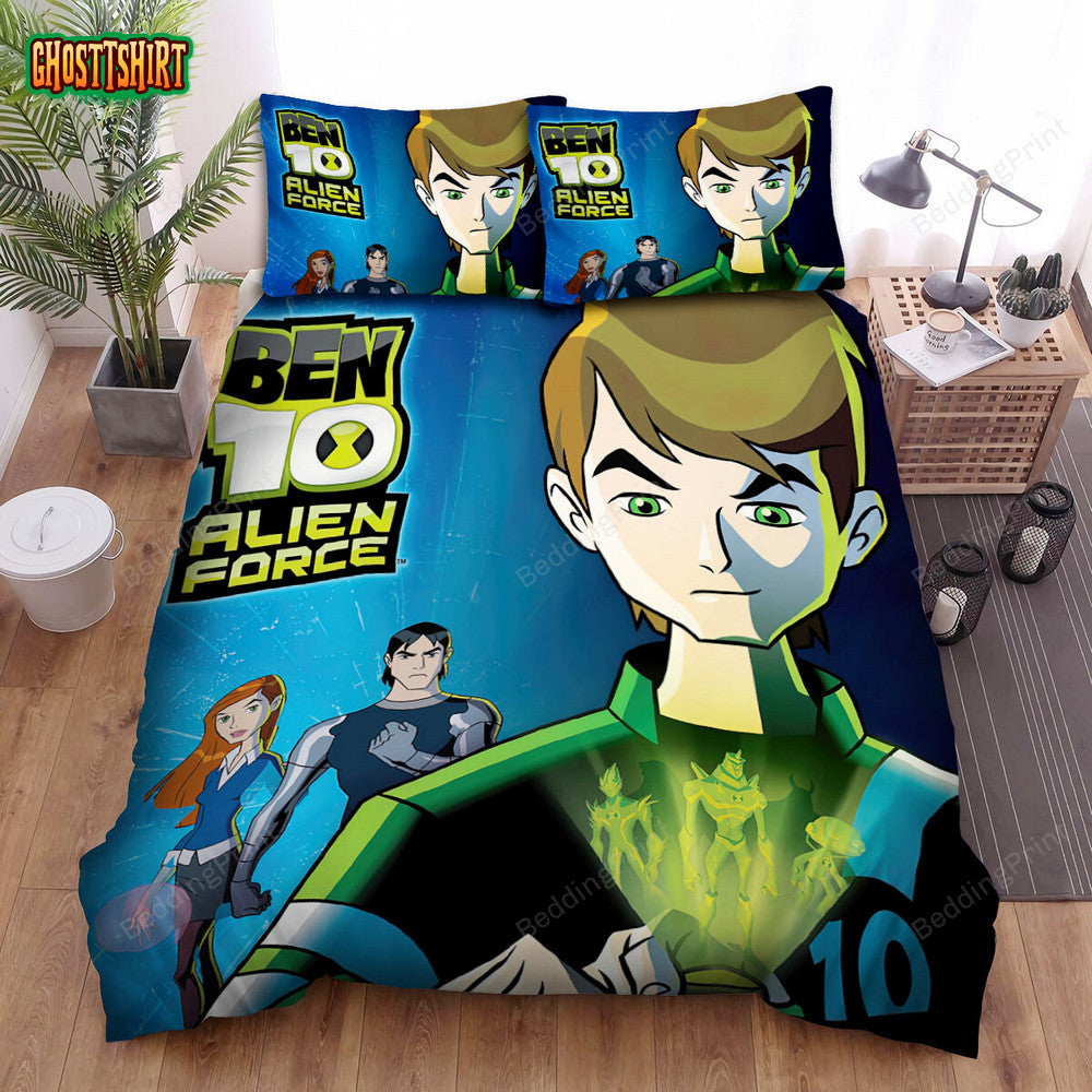 Ben 10 Alien Force Animated Series Poster 8 Bed Sheets Duvet Cover Bedding Set