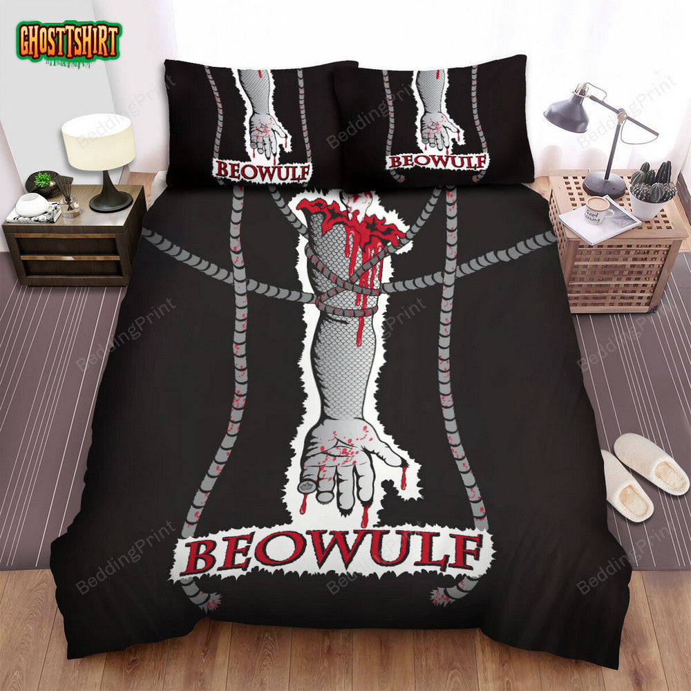 Beowulf The Bloody Hand Of Grendel Poster Bed Sheets Spread Duvet Cover Bedding Set