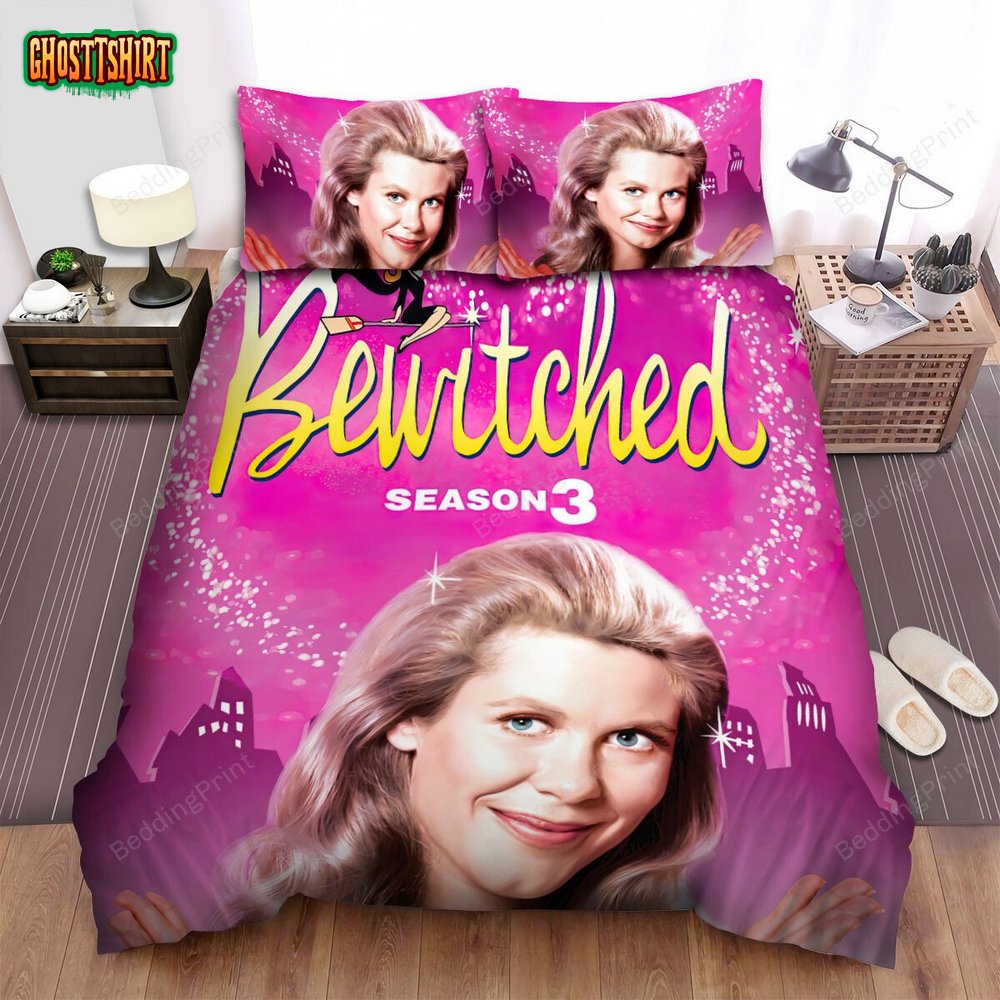 Bewitched (1964–1972) Season 3 Poster Fanart Bed Sheets Duvet Cover Bedding Set