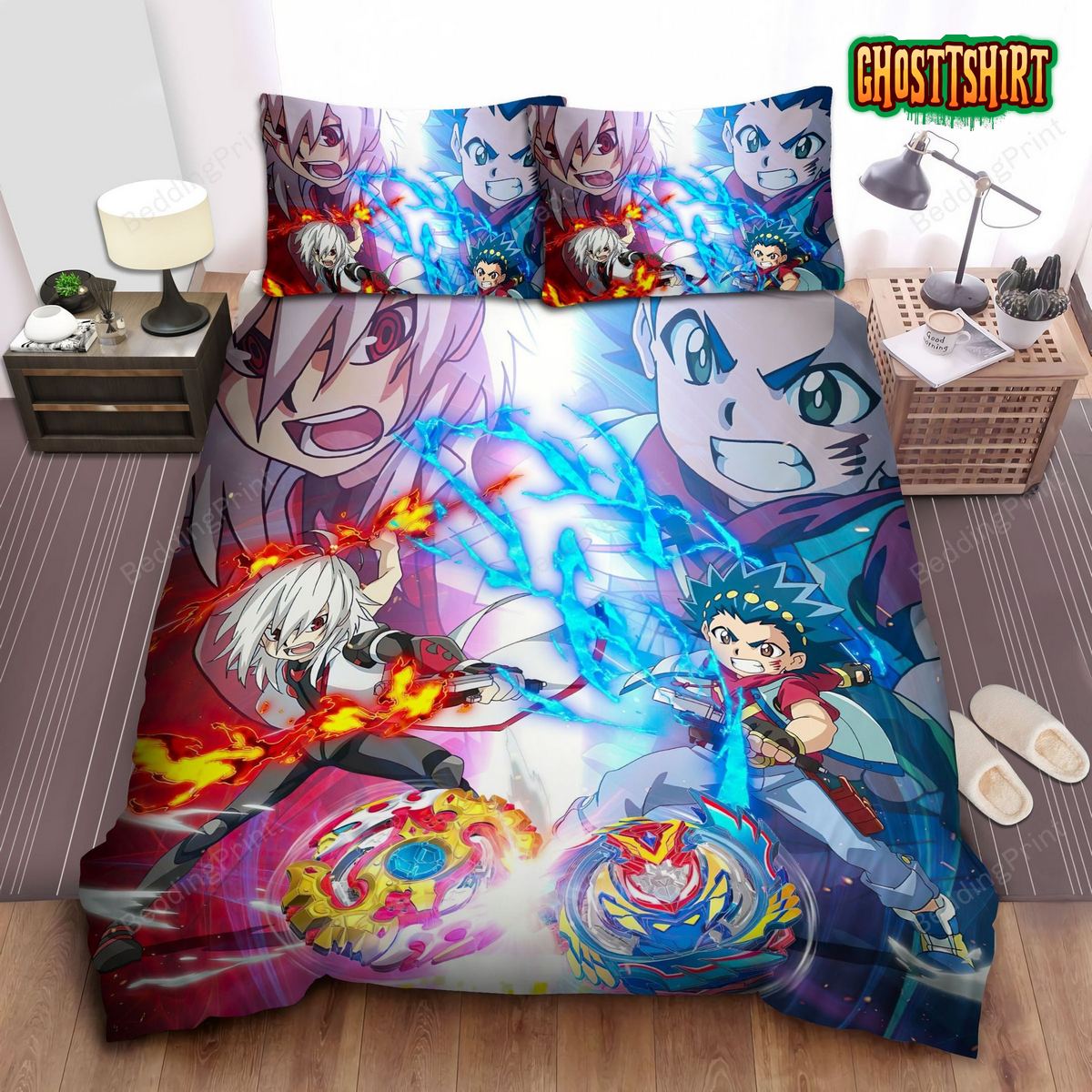 Beyblade Battle Bed Sheets Duvet Cover Bedding Set