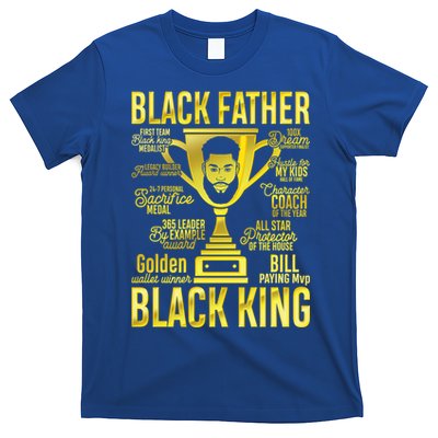 Black Father King Father's Day Juneteenth Black Dad Papa Gift T-Shirt