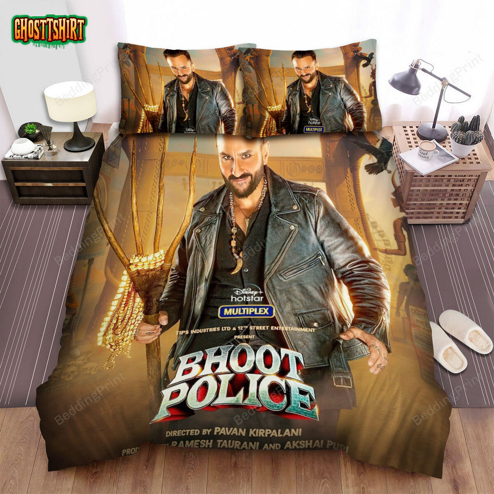 Bhoot Police (2021) Farmer Movie Poster Bed Sheets Duvet Cover Bedding Set