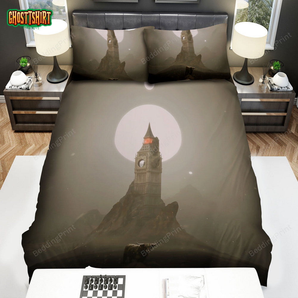 Big Ben Abandoned Moon Buffalo Bed Sheets Duvet Cover Bedding Set