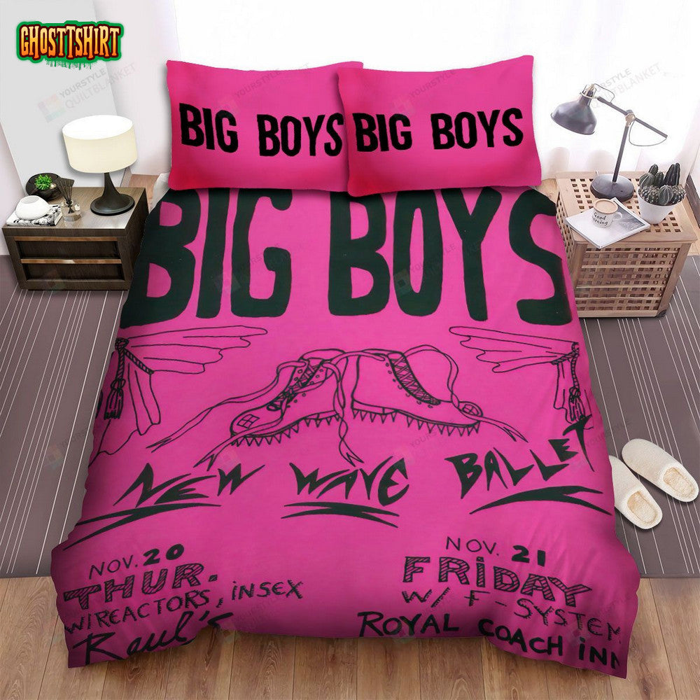 Big Boys Band Pink Art Bed Sheets Spread Comforter Duvet Cover Bedding Set