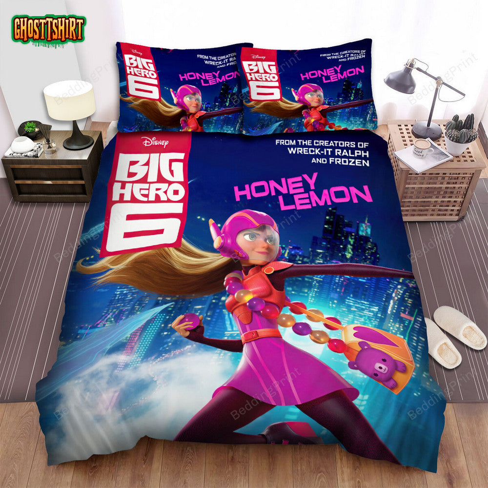 Big Hero 6 (2014) Honey Lemon Poster Bed Sheets Duvet Cover Bedding Set