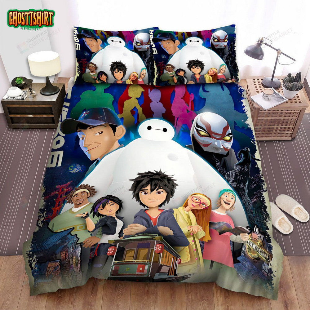 Big Hero 6 Characters Bed Sheets Spread Comforter Duvet Cover Bedding Set