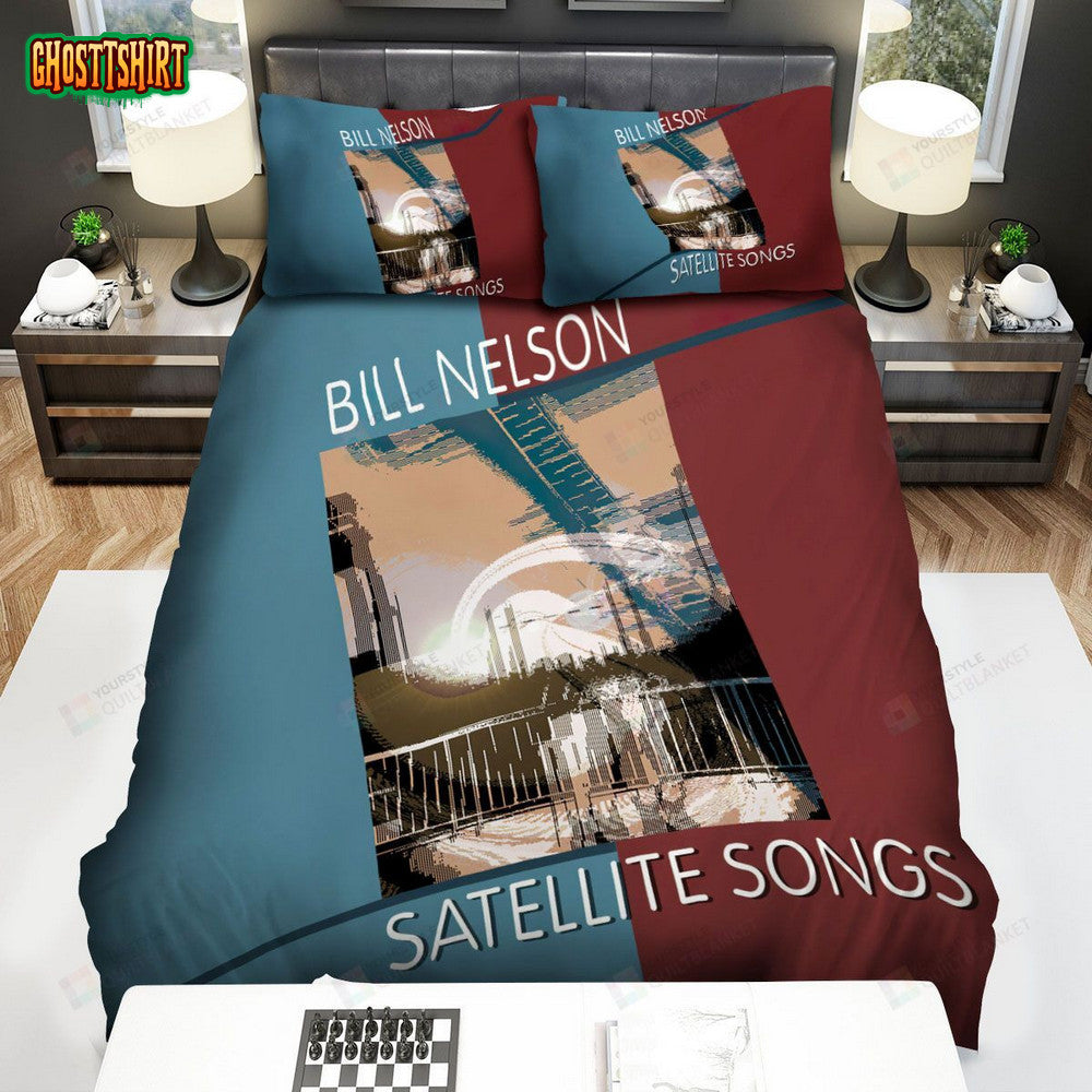 Bill Nelson Album Cover Satellite Songs Bed Sheets Spread Comforter Duvet Cover Bedding Set