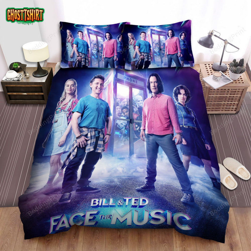 Bill & Ted Face The Music (2020) Movie Poster Bed Sheets Duvet Cover Bedding Set
