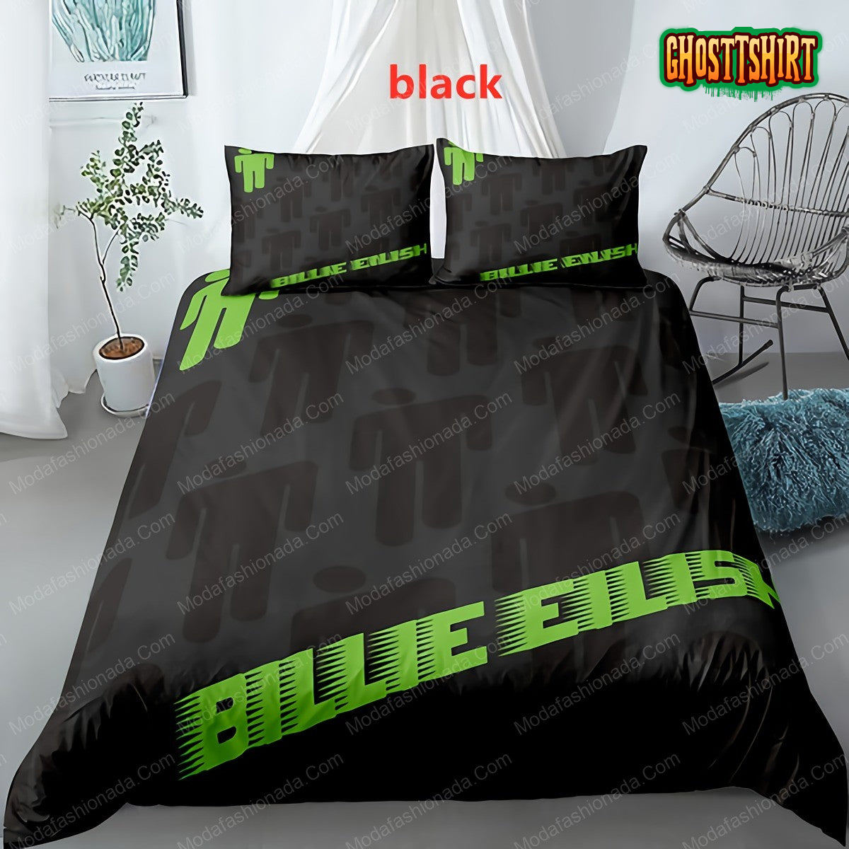 Billie Eilish Digital 3D Printed Bedding Set