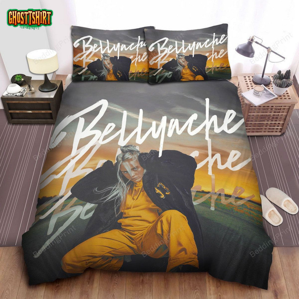 Billie Eilish In Bellyache Painting Bed Sheets Duvet Cover Bedding Set
