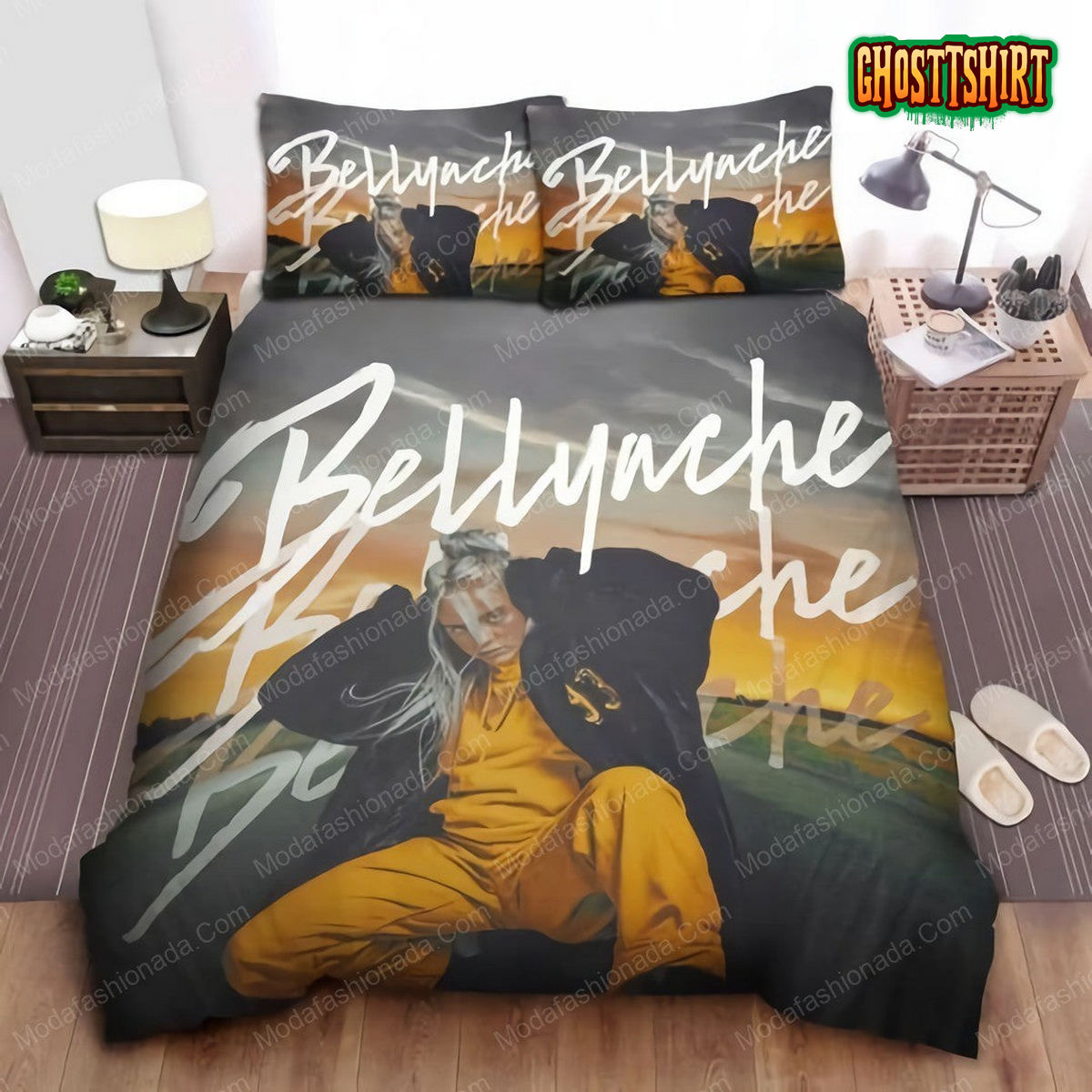 Billie Eilish In Bellyache Painting Bedding Set