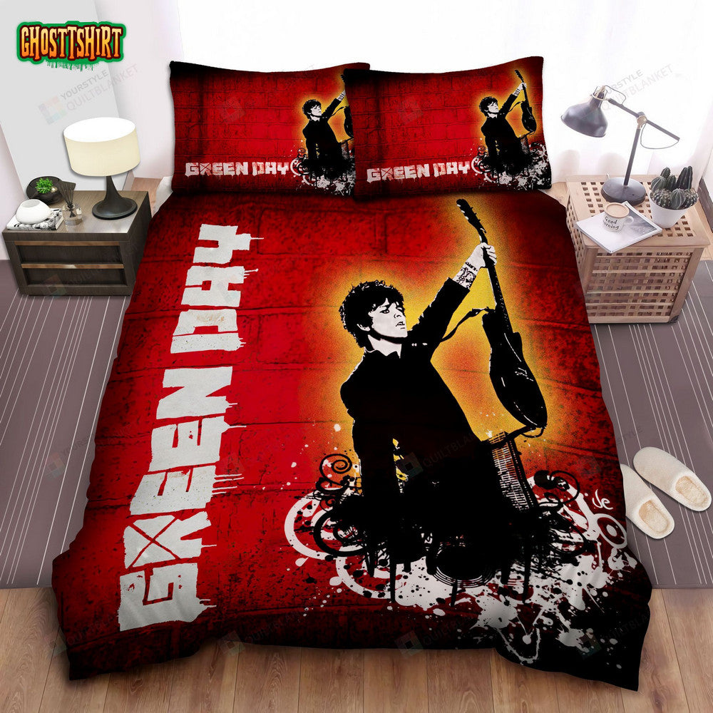 Billie Joe Armstrong Showing The Guitar Bed Sheets Spread Duvet Cover Bedding Set