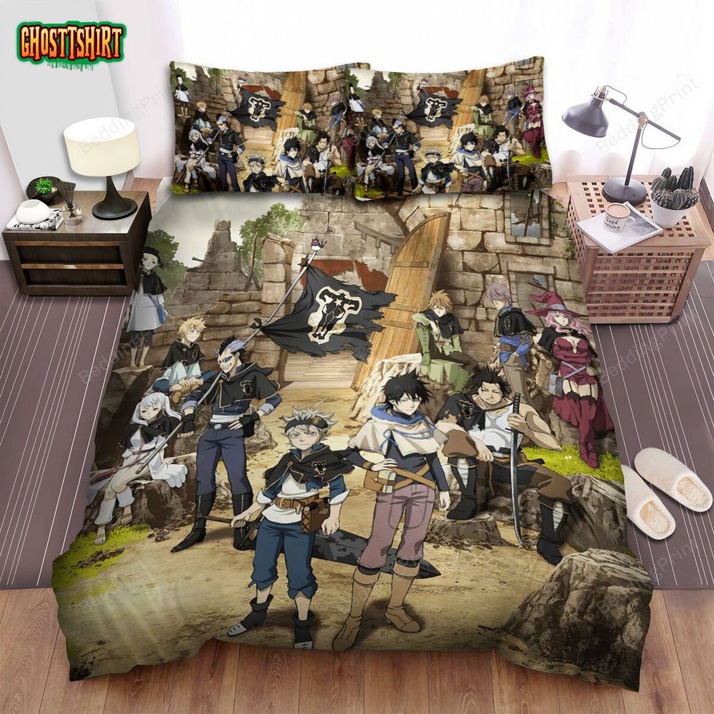 Black Clover (2017–2021) Season 1 Movie Poster Bed Sheets Duvet Cover Bedding Set