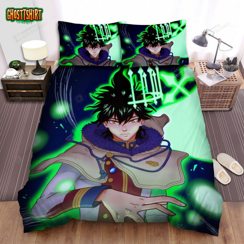 Black Clover Character Yuno Bed Sheets Spread Comforter Duvet Cover Bedding Set