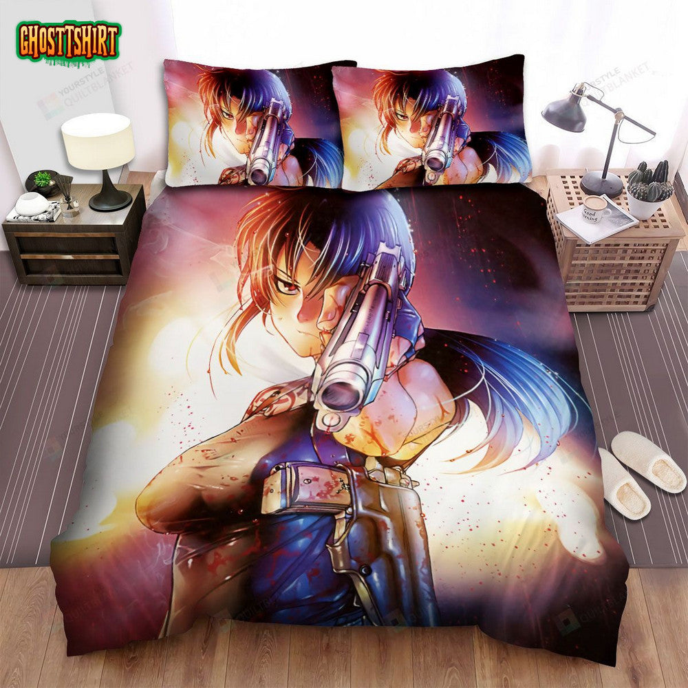 Black Lagoon Character Revy Bed Sheets Spread Comforter Duvet Cover Bedding Set