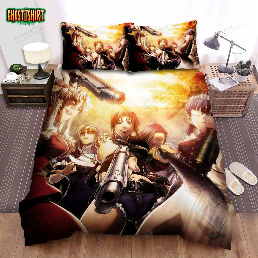Black Lagoon Female Characters Bed Sheets Spread Comforter Duvet Cover Bedding Set