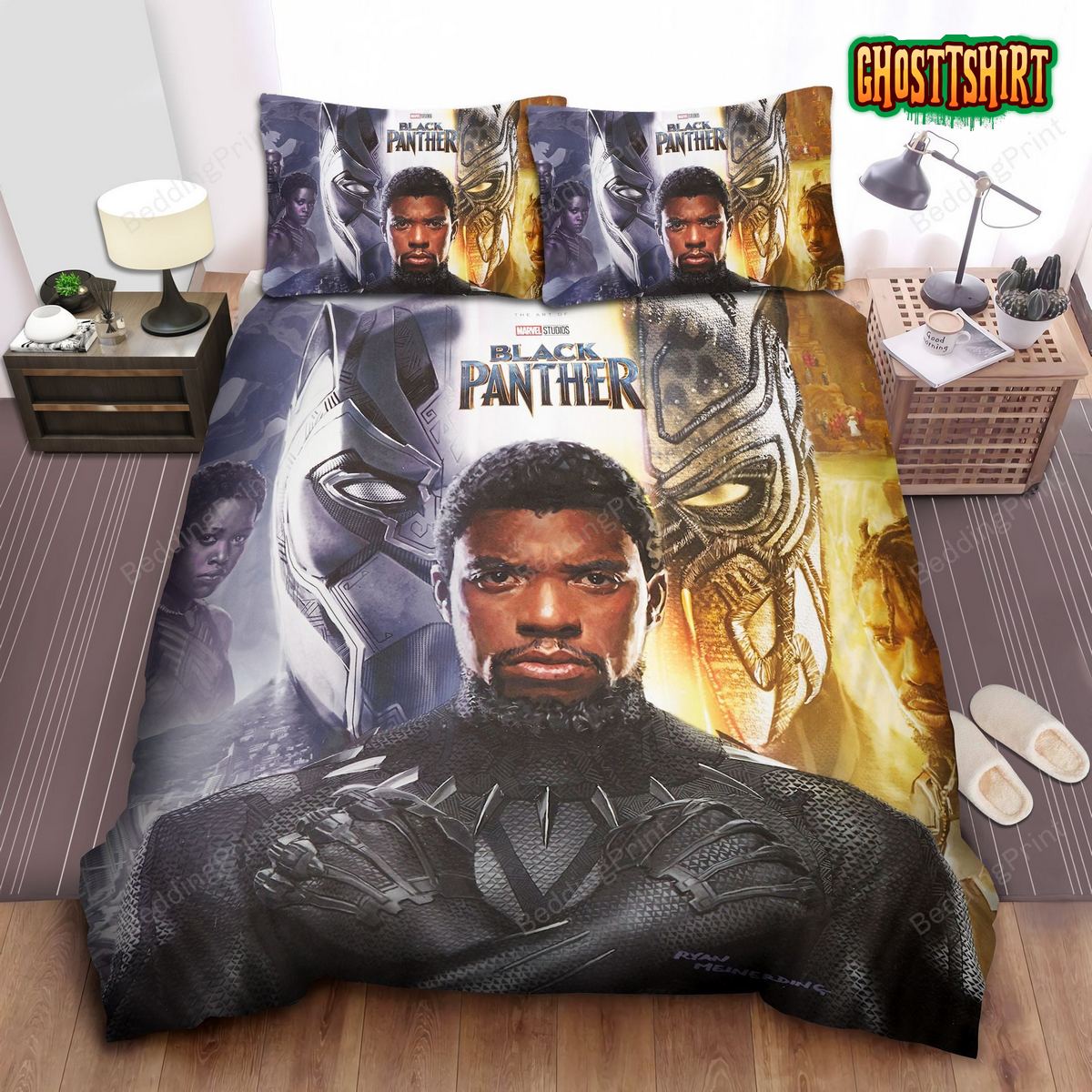 Black Panther King Of Wakanda Bed Sheets Duvet Cover Bedding Set