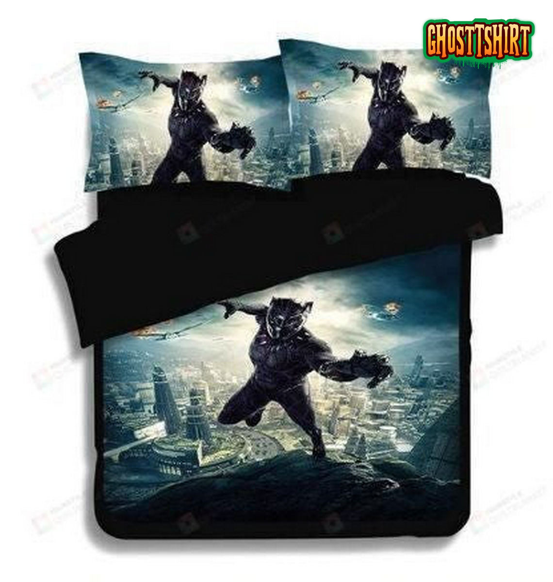 Black Panther Superhero Bedding Set