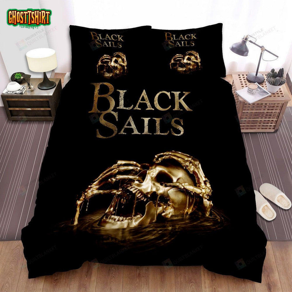 Black Sails Skull Yellow Poster Bed Sheets Spread Comforter Duvet Cover Bedding Set