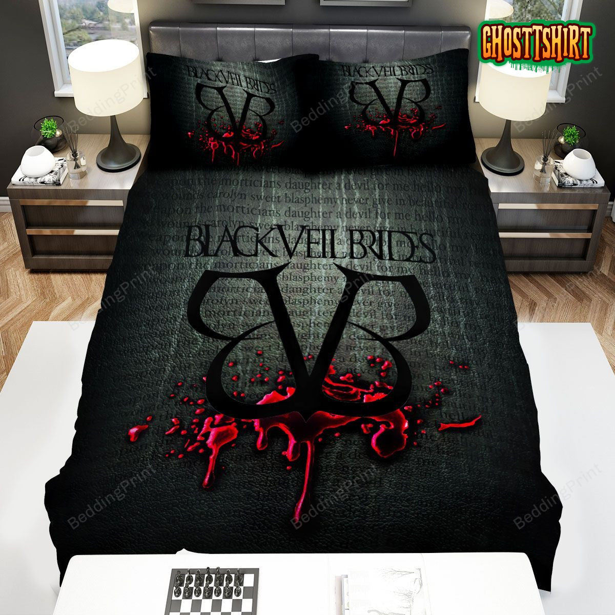 Black Veil Brides Music Group Logo Bed Sheets Duvet Cover Bedding Set