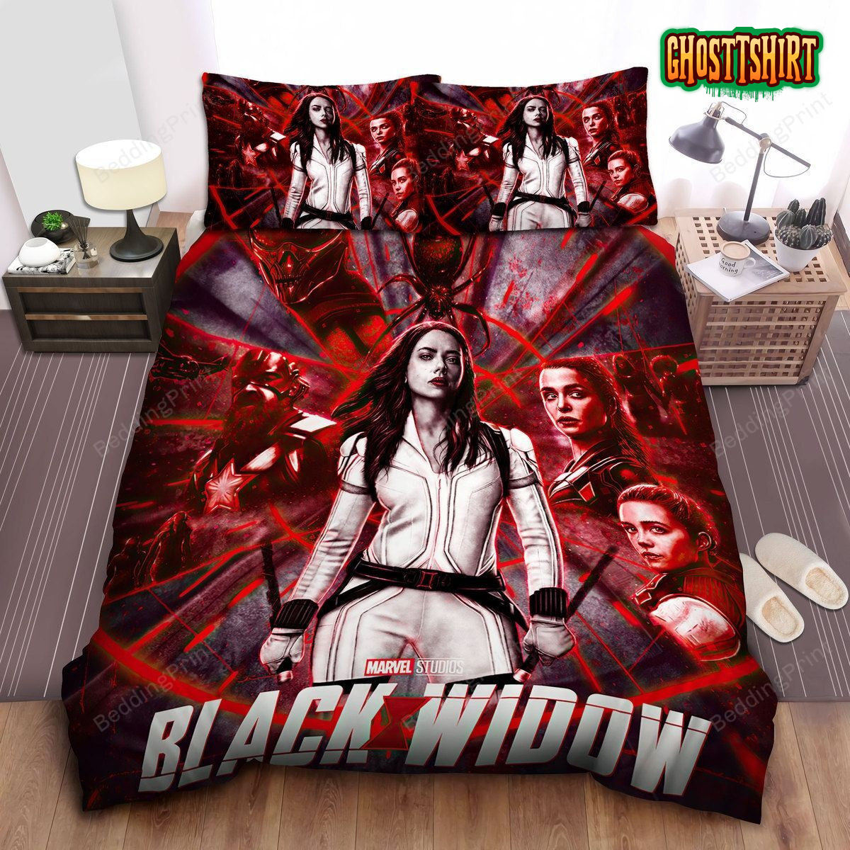 Black Widow, Mother And Sister Bed Sheets Duvet Cover Bedding Set