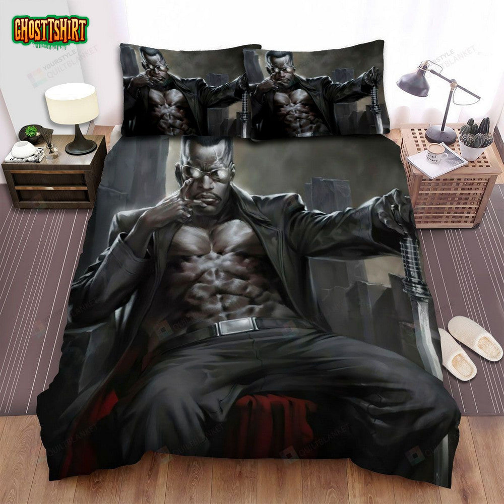 Blade Ii (2002) King's Throne Movie Poster Bed Sheets Spread Comforter Duvet Cover Bedding Set