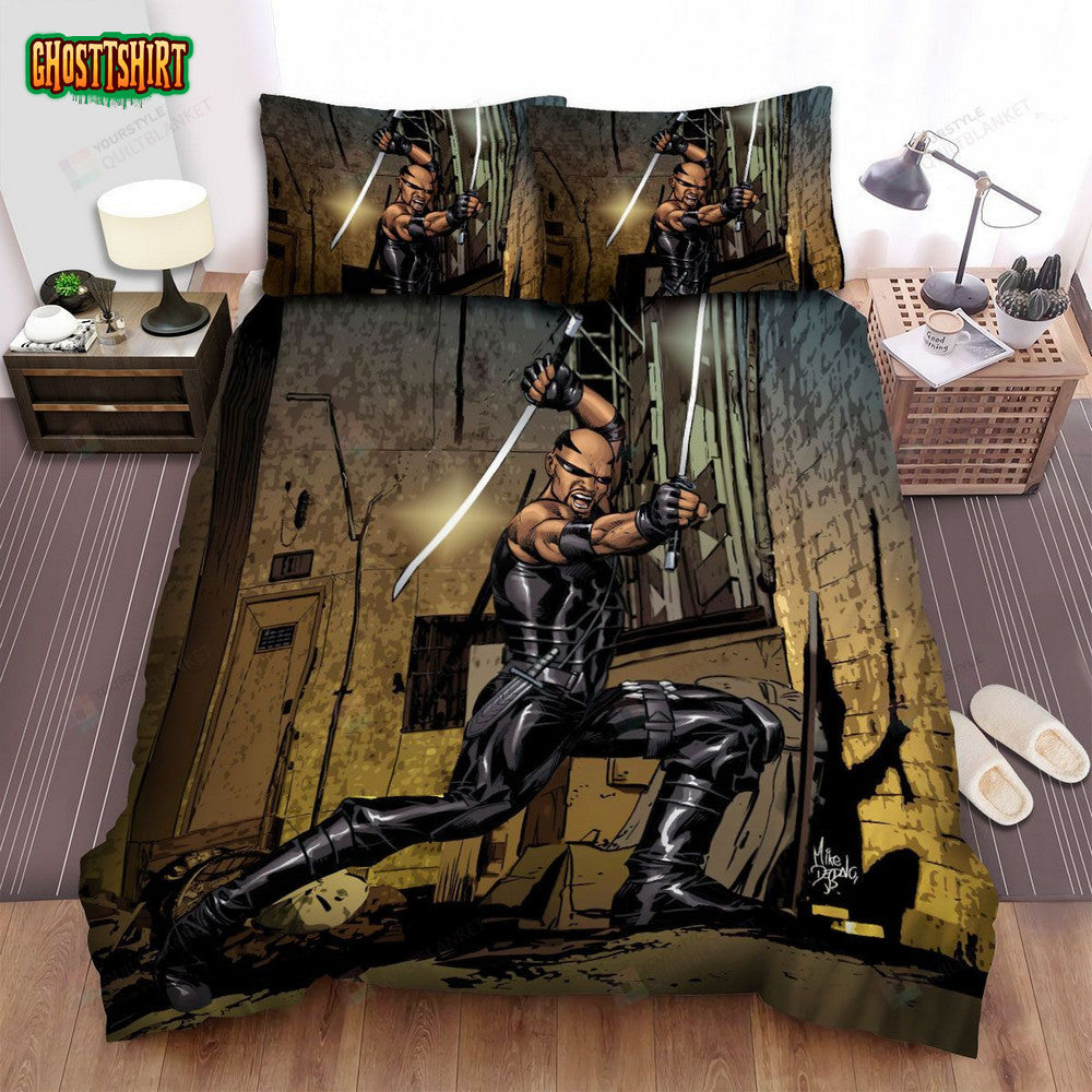 Blade Ii (2002) Offer Battle Movie Poster Bed Sheets Spread Comforter Duvet Cover Bedding Set