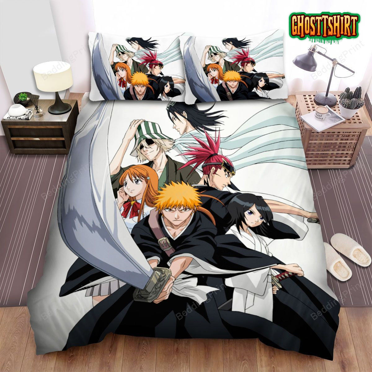 Bleach Anime Characters Bed Sheets Duvet Cover Bedding Set