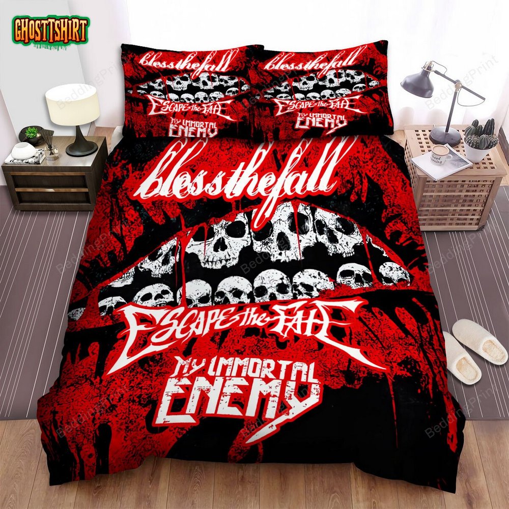 Blessthefall Band My Lmmortal Enemy Bed Sheets Duvet Cover Bedding Set