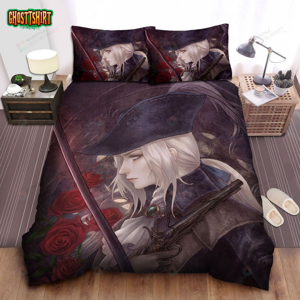 Bloodborne, White Hairs Character Bed Sheets Spread Comforter Duvet Cover Bedding Set