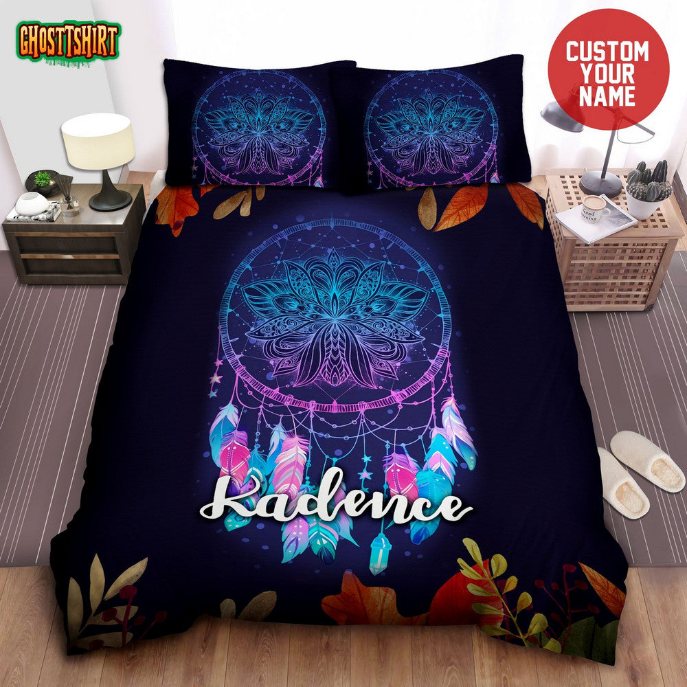 Blue And Purple Dreamcatcher Custom Duvet Cover Bedding Set