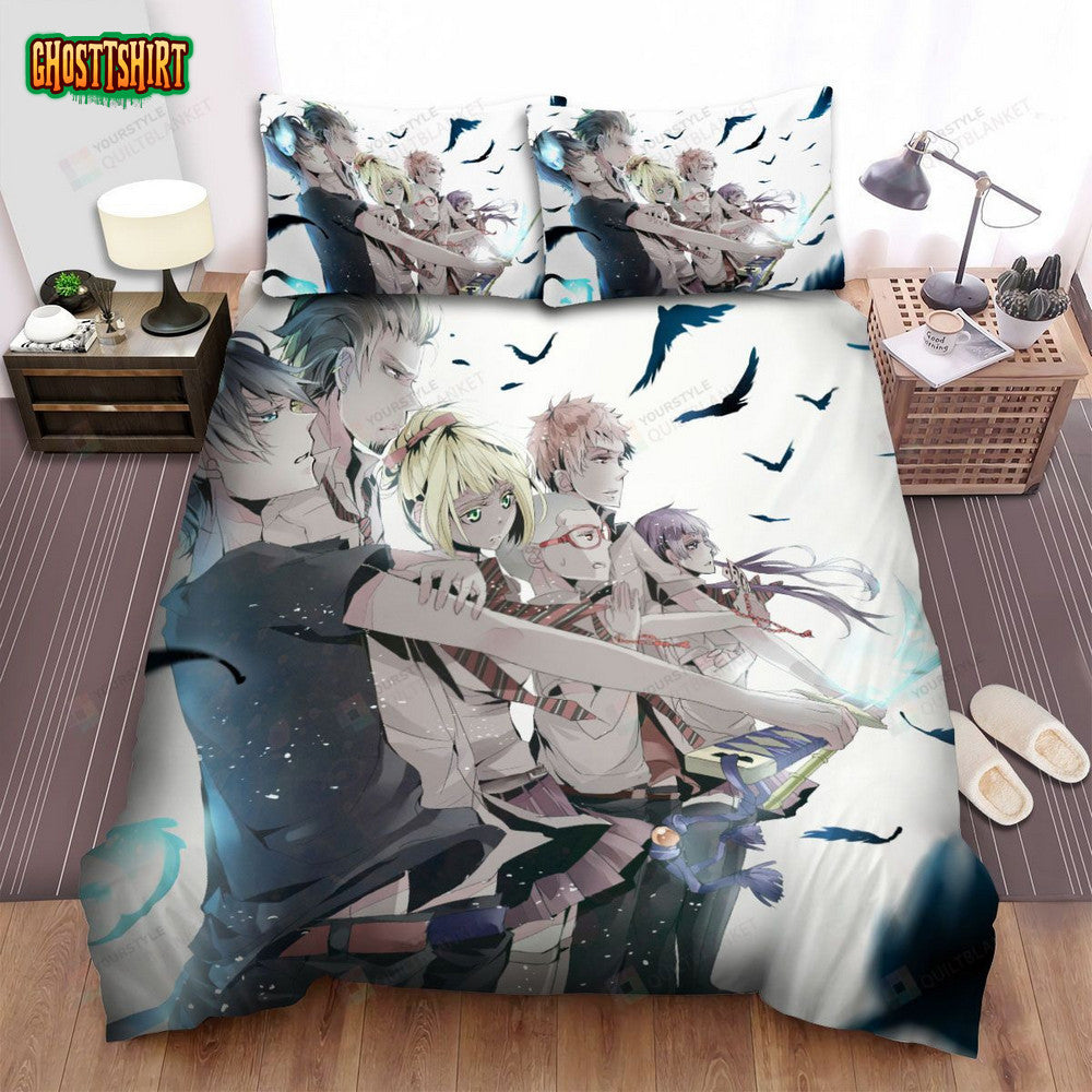 Blue Exorcist Characters With The Crows Bed Sheets Spread Comforter Duvet Cover Bedding Set